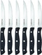 Farberware Triple Riveted Steak Knife Set, 6-Piece, High-Carbon Stainless Steel Knife Set, Razor-Sharp Steak Knife Set with Fine Edge Blades, Blac...