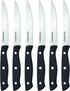 Farberware Triple Riveted Steak Knife Set, 6-Piece, High-Carbon Stainless Steel Knife Set, Razor-Sharp Steak Knife Set with Fine Edge Blades, Blac...