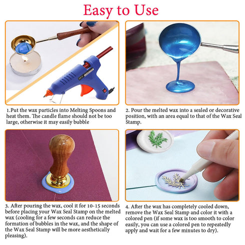 Wax Seal Stick, Tomgenrine 15 Pieces Glue Gun Wax Seal Sticks,for Letter Greeting Cards Wine Sealing Crafts Making Wedding and Party Invitations(R...