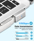 Duttek 120W USB A to USB C Adapter, 90 Degree USB C to USB A Adapter, Right Angle USB C 3.1 Female to USB C Male Converter OTG Fast Charging Compa...