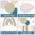 67 Pieces Simply Boho Welcome Classroom Bulletin Board Set Rainbow Bulletin Board Classroom Decoration Balloon Paper Fans Cutouts for Primary Scho...