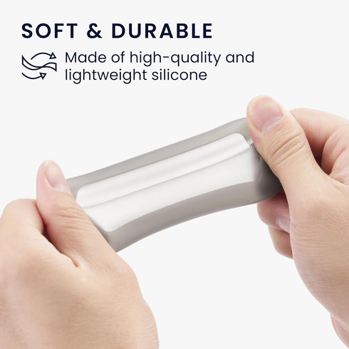 kwmobile Silicone Cover Compatible with Logitech Pebble Mouse Cover - Soft Mouse Protector Grip - White...