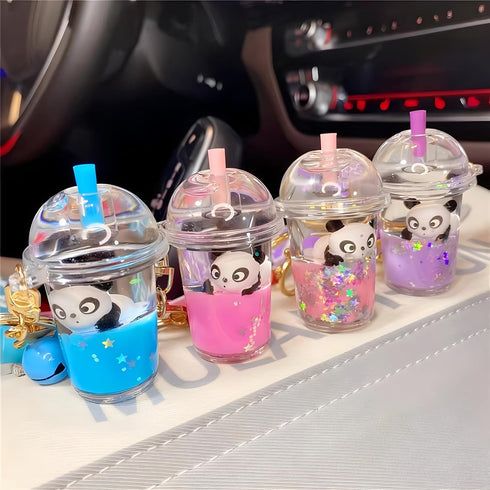 Cute Keychain Animal Liquid Floating Kawaii Keychains Backpack Pendant Charm Wristlet Key Ring for Girl Women...