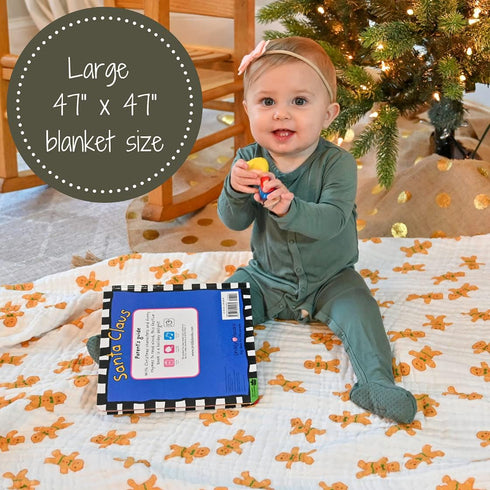 LollyBanks Muslin Baby Blanket, 100% Cotton Soft and Breathable Newborn Muslin Quilt, 47 x 47 Inches Toddler Blanket for Boys and Girls, 6 Layers ...