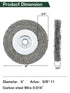 Crimped Wire Wheel Brush 4in 5/8-11 Threads Arbor for 4-1/2" Angle Grinder - 2pcs...