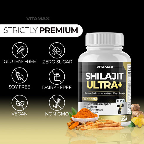 Pure Shilajit Supplement 10,000mg Sea Moss 2,000mg, Ashwagandha 6,000mg, Rhodiola Rosea 1000mg, Gingko Biloba, Magnesium, Turmeric, Mineral Capsul...