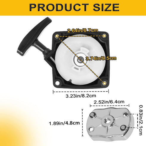 Podoy Recoil Pull Starter with Claw Pawl Cog Compatible with ATV Pocket Dirt Bike Scooter Chopper 33cc 43cc 47cc 49cc 50cc...