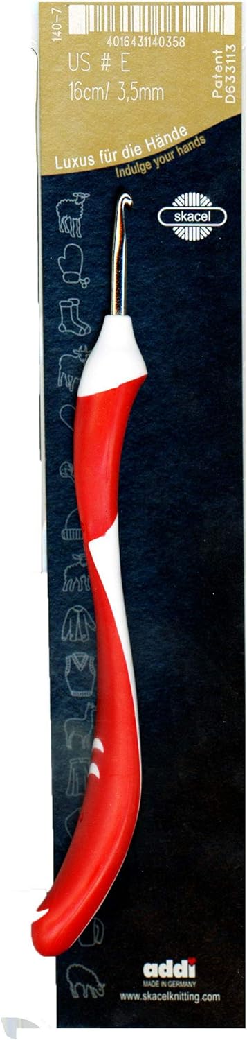 addi Crochet Hook Swing 6.25 inch (16cm) Size US F (4.0mm)...