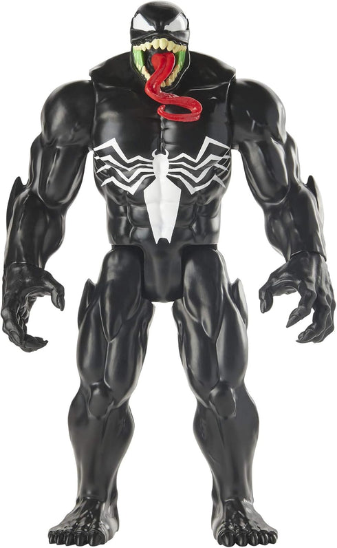 Spider-Man Maximum Venom Titan Hero Venom Action Figure, Inspired by The Marvel Universe, Blast Gear-Compatible Back Port, Ages 4 and Up, Black...