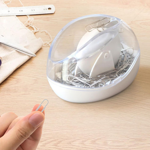 Paper Clip Holder Cute Magnetic Paperclip Holder with Paper Clips 100pcs 28mm(1.1" Cute Office Supplies for Desk Organizer...