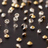 Fashewelry 2mm Pointed Back Clear Glass Rhinestone 1440Pcs Faceted Diamond Loose Stone with Golden Back Mini Crystal Diamante Gems for Nail Art Cr...