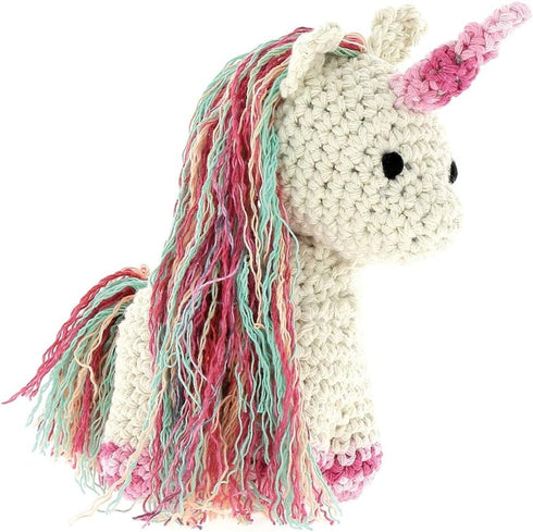 Hoooked Unicorn Nora Yarn Kit W/Eco Brabante Yarn-Off White...