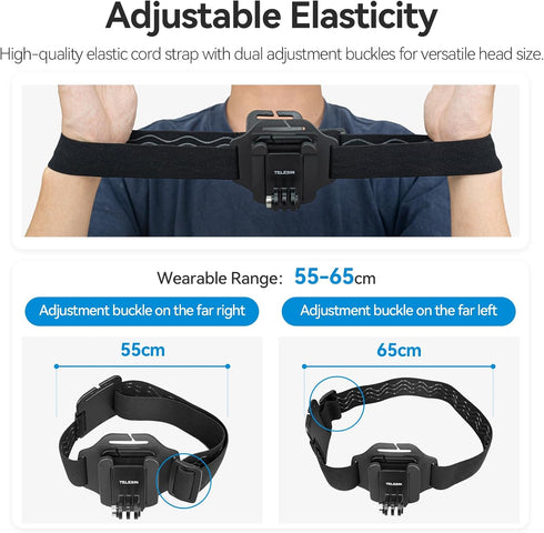 Head Strap Cap Clip Mount with Phone Clip Vertical Mount Kit, 2-in-1 Cellphone POV Selfie Holder Head Mount for Go Pro Max Hero Insta360 DJI Actio...
