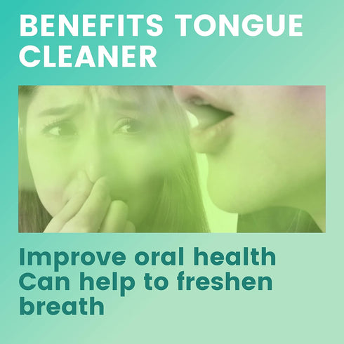 Tongue Scraper for Adults Plastic Tongue Cleaner 2 Size in 1 - Tongue Scraper for Kids - Tongue Scraper Breathrx plastic, Bad Breath Treatment for...