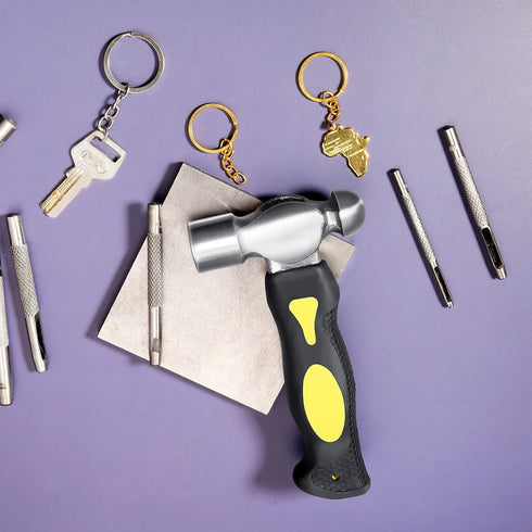 Jewelry Hammer and Steel Block Set Steel Bench Block 4 x 4 Inch and Hammer Set Jewelry Making Supplies Tools Kit for Jewelry Making Metal Stamping...