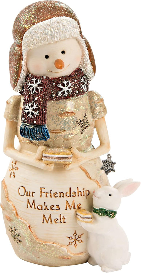 Pavilion Gift Company Our Friendship Makes Me Melt - 5 Inch Collectible Snowman and Bunny Figurine...