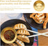 4 PCS Gold Sauce Dip Bowls, Stainless Steel Seasoning Dish, Small Sushi Dipping Bowls, 3.2 inch Round Appetizer Plates...