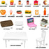 30 Pcs Miniature Food Drinks Laptop Computer Books Toys Dollhouse Miniature Furniture Plastic Table Fits Accessories Scale Dollhouse Playsets Girl...