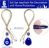 Hicarer 6 Pieces Turkish Blue Evil Eye Beads Charms Glass Evil Eye Pendants Crafting Beads Wall Car Mirror Hanging Decor with Ropes for Keychain J...