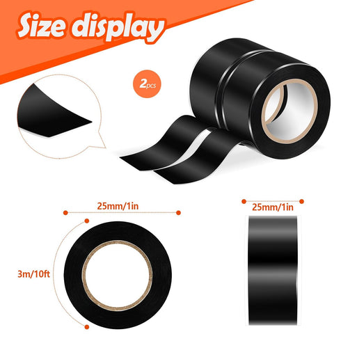 Amylove 2 Roll Self Fusing Silicone Tape Waterproof Tape for Leaks Rubber Tape 1in(W) x10ft(L) Pipe Repair Insulation Tape for Sealing Heavy Duty ...