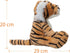 Apricot Lamb Toys Plush Classic Tiger Stuffed Animal Soft Cuddly Perfect for Child (Yellow Tiger, 8 Inches)...