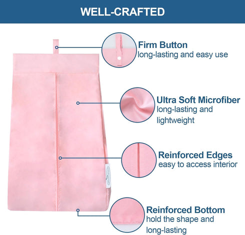 SPRINGSPIRIT Diaper Stacker Caddy Organizer Easy Access & Dustproof Portable Hand Free Diaper Holder for Adults or Nursery, Machine Washable Pink...