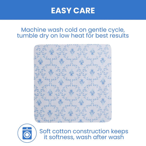 Delta Children 100% Organic Jersey Cotton Baby Receiving Blankets for Girls and Boys – 30x40 Inches - GOTS Certified (Pack of 2), Blue Botanicals...