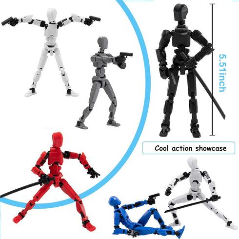 Titan T13 Action Figures Lucky Dummy 13 Robot Anime Figures Fidget Toys for Boys Autism Sensory Toys Multi Joints Movable Cool Gadget Toys Gifts (...