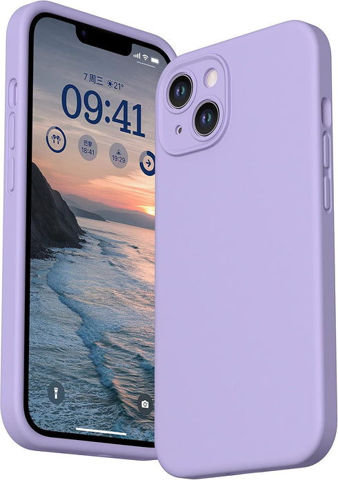CellEver Heavy-Duty Silicone Case for iPhone 14 - Military Drop Protection, Camera Shield, Scratch-Free Interior, Light Purple...