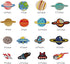 35 PCS Iron on Patches Solar System Appliques Stickers Woohome Embroidered Space Planets Patches Applique Kit for Clothing, Jackets, Backpacks, Je...