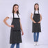 Aprons for Women and Men, Kitchen Chef Apron with 2 Pockets and 40" Long Ties, Adjustable Bib Apron for Cooking, Serving - 32" x 28" - Black/White...