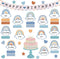 65 Pieces Rainbow Birthday Bulletin Board Set Happy Birthday Bulletin Board Decor Classroom Birthday Chart Cutouts Decorations Rainbow Happy Birth...