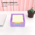 Acrylic Sticky Note Holder, Self Stick Note Pad Holder, 3.94 x 3.94 Inch Glitter Sticky Note Dispenser, Memo Pad Holder Dispenser Organizer for Sc...