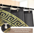 Tarity Black Shower Curtain Waterproof Fabric Shower Curtains for Bathroom with 12 Thicken Hooks Polyester Washable Shower Curtain Set 72X72in Lon...