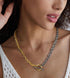 Trendy Choker Chain Necklace for Women, Two Tone Link Choker Chain Necklaces Jewelry for Women Gifts for Her...