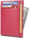 Unisex-Adult's Petite Credit Card Holder Leather Slim Minimalist Wallet, Rose, Classic...