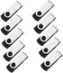 10 Pack 128MB USB Flash Drive Bulk Pack, Bulk USB 2.0 Flash Drives Thumb Drive Swivel Memory Stick Jump Drive Pen Drive Zip Drive...