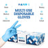 Hand-E Touch Blue Nitrile Disposable Gloves Large 100 Count - Latex Free Medical Exam Gloves, Powder Free Food Safe Cooking Gloves...