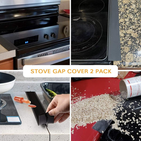 Kitchen Silicone Stove Gap Cover?2 Pack),25/21inch Kitchen Silicone Stove Counter Gap Cover Between Oven and Countertop Dishwasher, Easy Clean Hea...