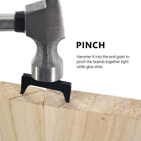 10PCS Pinch Dogs Woodworking 1.5inch Wood Clamps Square Back Tapered Legs Woodworking Glued Panel Table Stool Top Plank Edge Post Assembly Clampin...