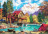 SJUTOUCI Diamond Art Painting Kits for Adults, Nature Landscape Diamond Art Kits for Beginners, DIY Full Drill Fall Lake House Gem Art for Home Wa...