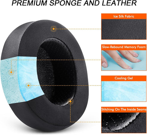 GVOEARS Cooling Gel Replacement Ear Pads Cushions for Steelseries Arctis 1/3/5/7/7X/9/9X/Pro/Prime/Xbox (Do Not Fit Any Arctis Nova) Wireless Head...