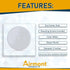 (Pack of 4) Airmont Products AP-12077, 5-inch Ceiling Blank-Up Cover with Center Screw, Fits 3-1/4" to 4" Electric Box, Adjustable Bracket for Scr...