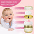 Body Powder Puff and Container, 3.15" Portable Empty Body Powder Container for Baby Women's Loose Dusting Powder, Powder Case Box with Lids for Ba...