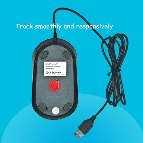 M104 Wired Computer Mouse 3 Pack, Silent Optical USB Corded Mouse Mice Bulk for Laptop PC Chromebook, Black...
