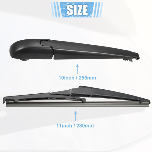 ACROPIX Rear Windshield Wiper Blade Arm Replacement Set OEM Quality Fit for Toyota Matrix 2009-2014 for Toyota Prius V 2012-2018 - Pack of 2...