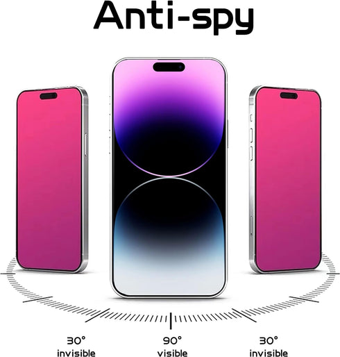 2 Pack Gradient Tempered Glass for iPhone 14 Pro Max Privacy Screen Protector for iPhone14 ProMax 6.7inch Anti Spy Anti Blue Light Eye Protection ...