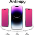 2 Pack Gradient Tempered Glass for iPhone 14 Pro Max Privacy Screen Protector for iPhone14 ProMax 6.7inch Anti Spy Anti Blue Light Eye Protection ...