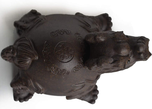 Chinese Dragon Turtle Tea Decoration Pet Zisha Clay Lucky Fengshui Home...