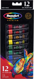 RoseArt Premium Oil Paint - Set 12 Colors, Maximum Strength Pigmented Oil Paints for Professionals, Students,...